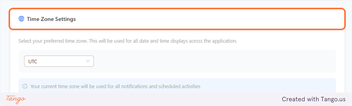 Time Zone Settings