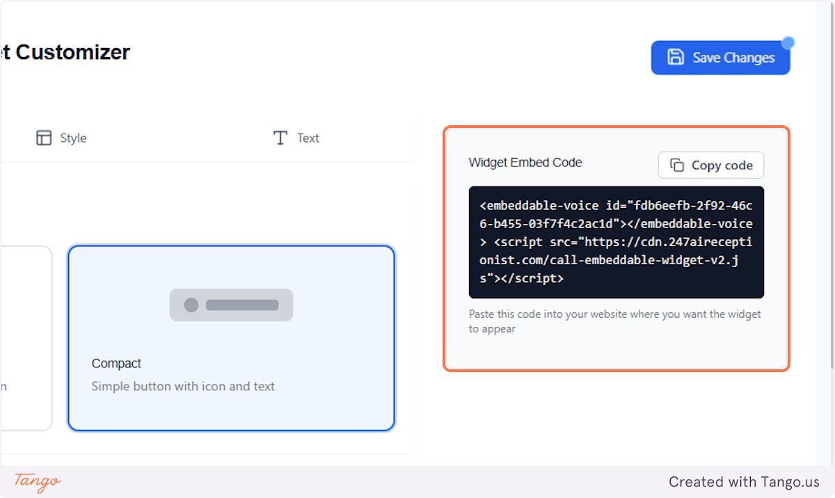 Widget Embed Code