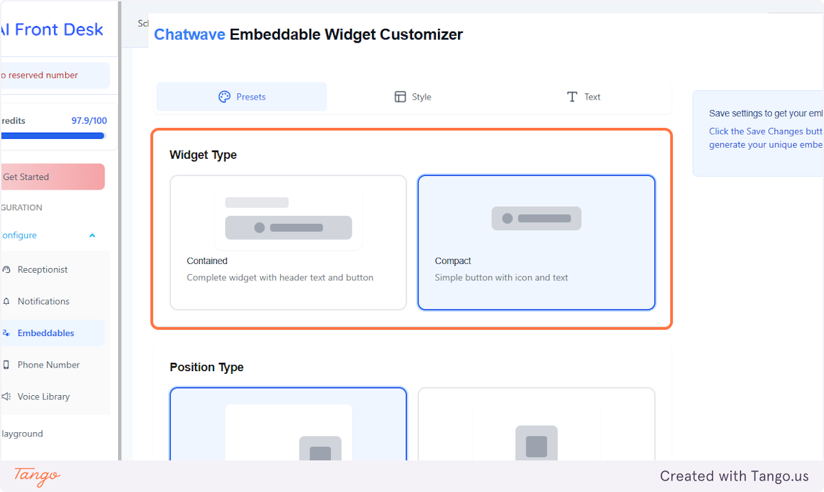 Widget style