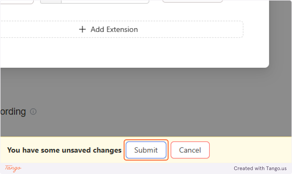 Click on Submit