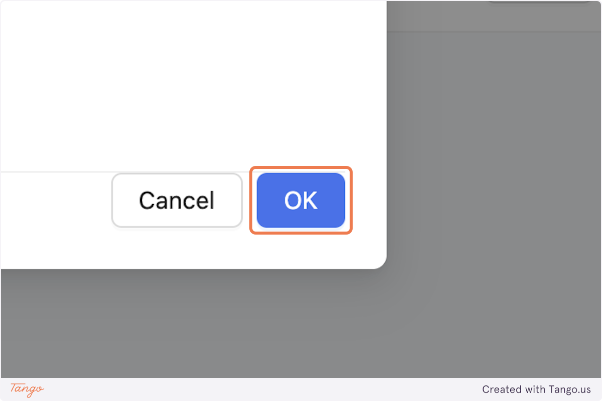 Click on OK