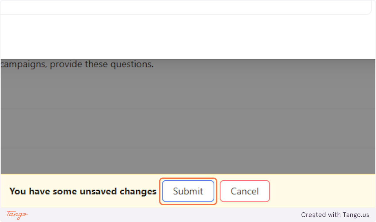 Click on Submit