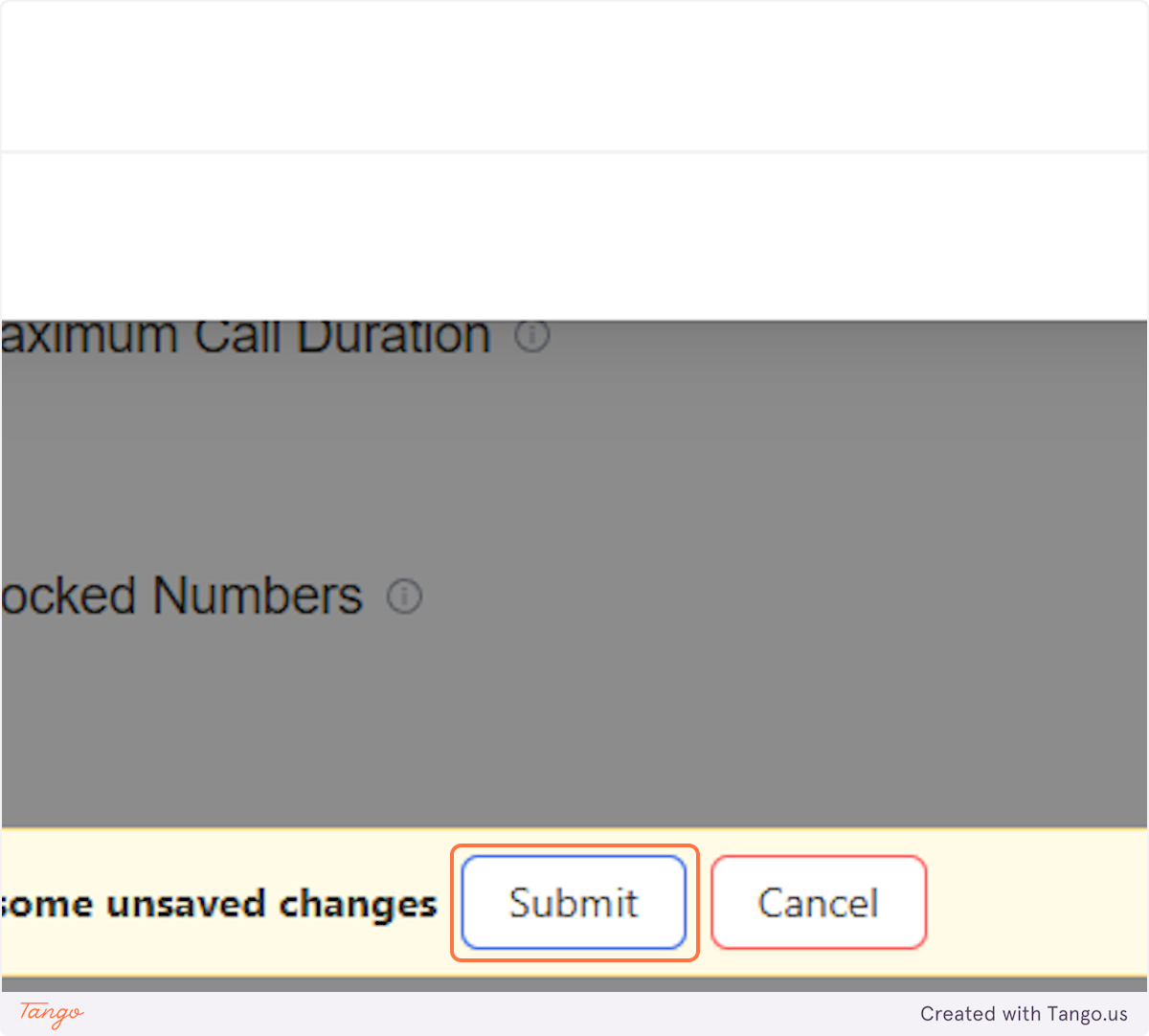 Click on Submit