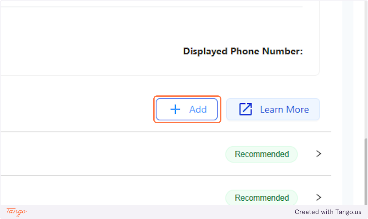 Click on Add