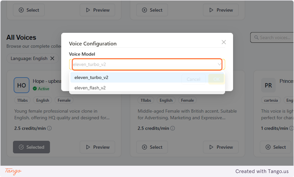 Voice Configuration