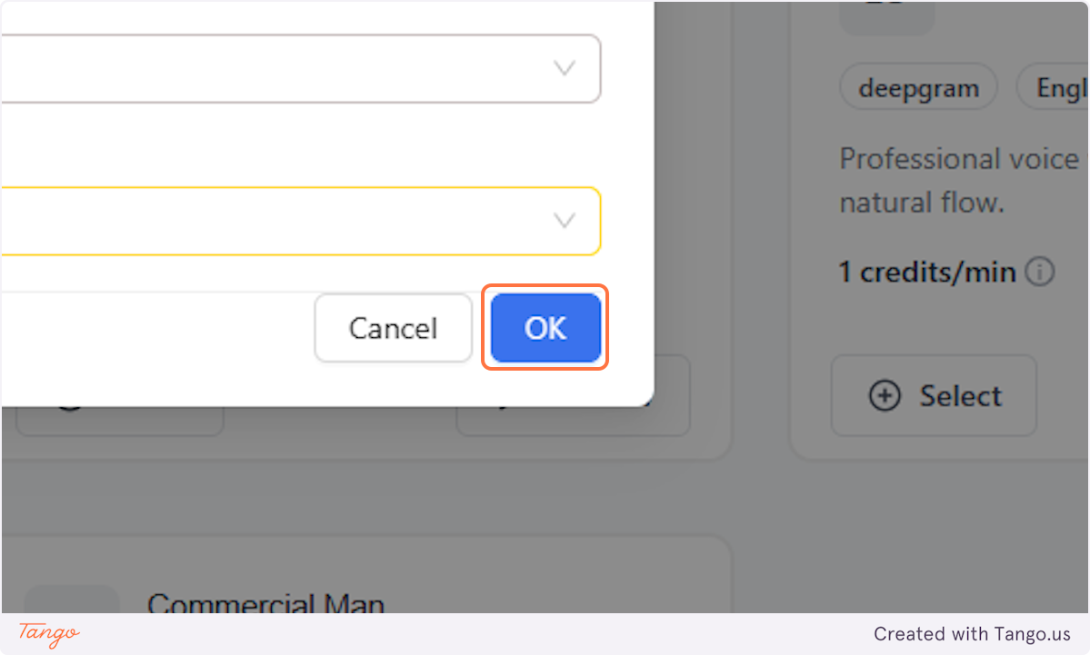 Click on OK