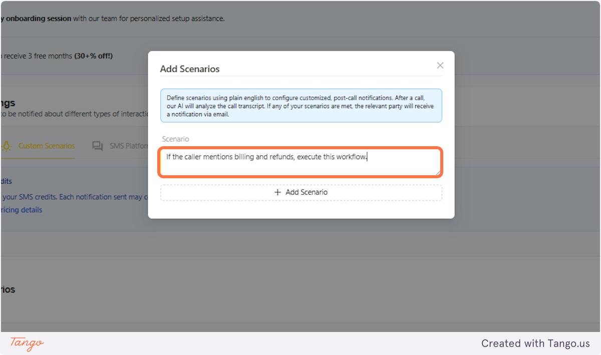 Add a Scenario