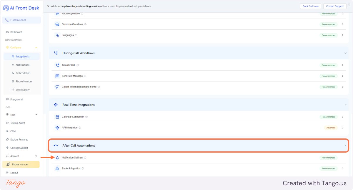 How to find the Notifications Settings
