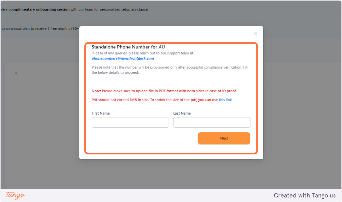 Fill out the page