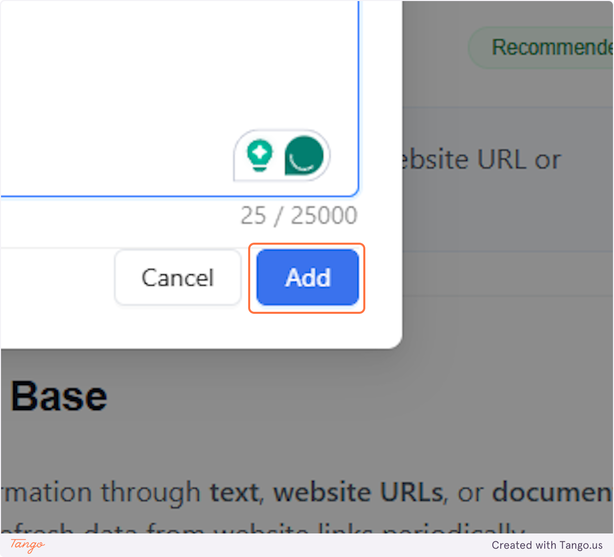 Click on Add