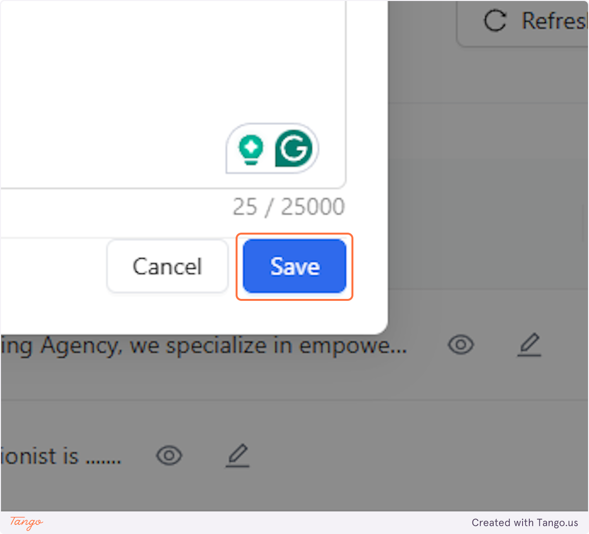 Click on Save